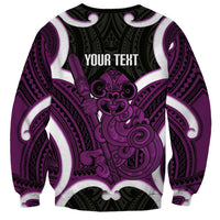 Waiporoporo Aotearoa Atua Tumatauenga Personalised Sweatshirt Maori God Of War Tiki With Taiaha