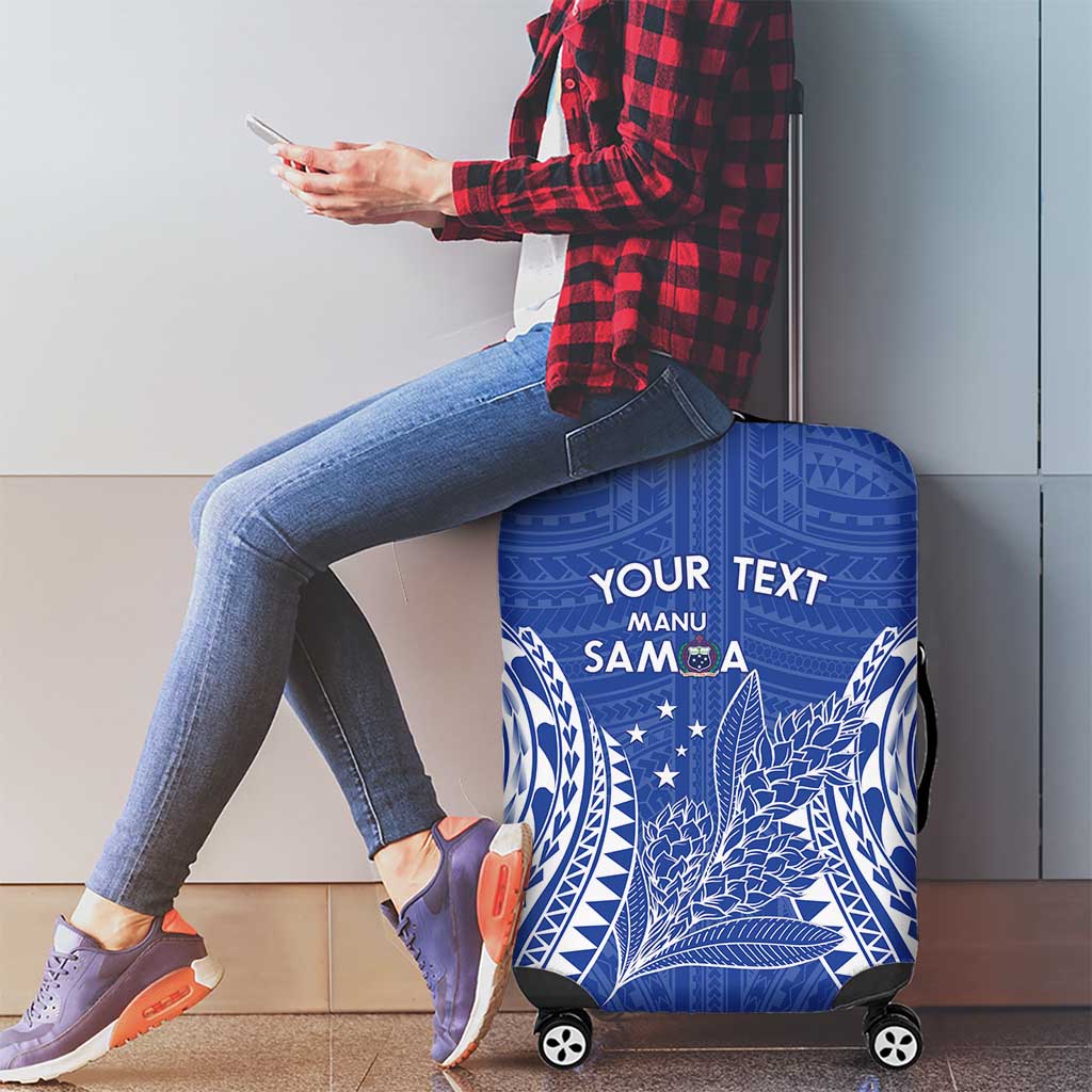 Custom Manu Samoa Rugby 2024 Luggage Cover Go Champions Samoan Tattoo