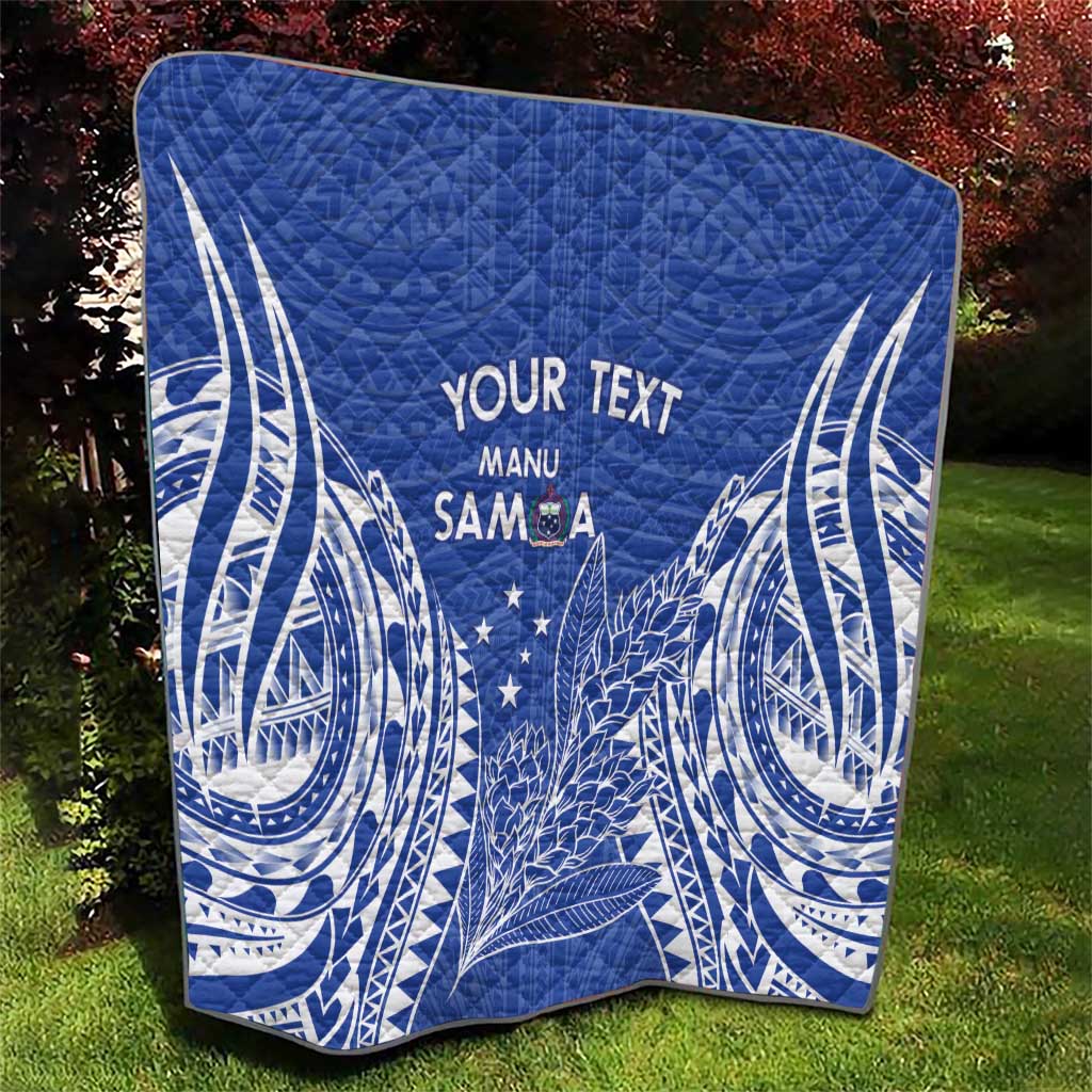 Custom Manu Samoa Rugby 2024 Quilt Go Champions Samoan Tattoo