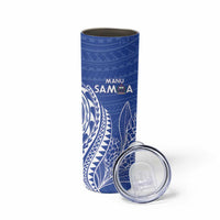 Custom Manu Samoa Rugby 2024 Skinny Tumbler Go Champions Samoan Tattoo