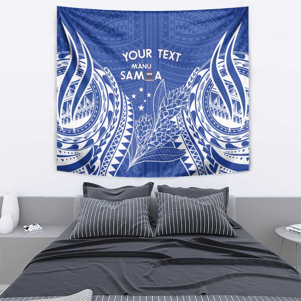 Custom Manu Samoa Rugby 2024 Tapestry Go Champions Samoan Tattoo