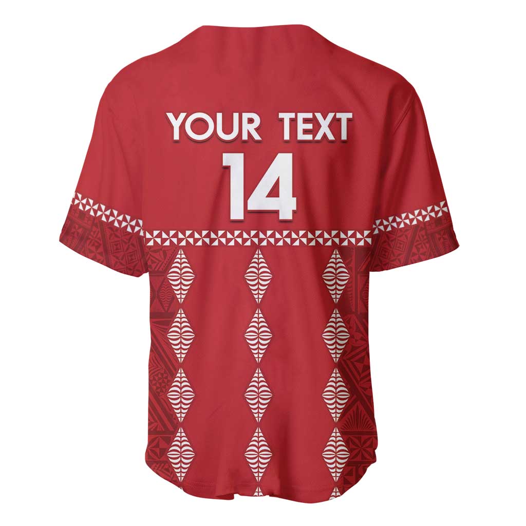 Custom Tonga Rugby 2024 Baseball Jersey Go Champions Ikale Tahi Ngatu Pattern