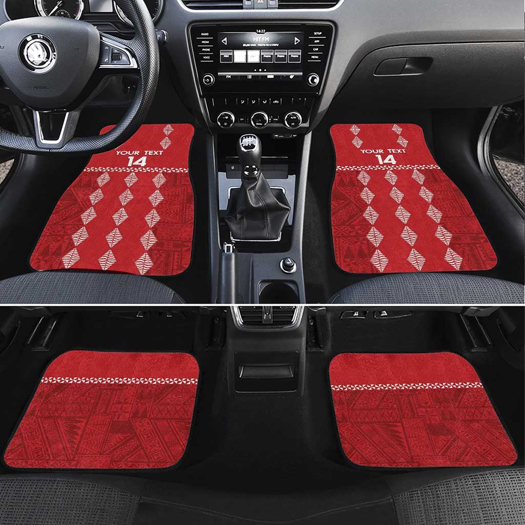 Custom Tonga Rugby 2024 Car Mats Go Champions Ikale Tahi Ngatu Pattern