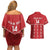 Custom Tonga Rugby 2024 Couples Matching Off Shoulder Short Dress and Hawaiian Shirt Go Champions Ikale Tahi Ngatu Pattern