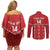 Custom Tonga Rugby 2024 Couples Matching Off Shoulder Short Dress and Long Sleeve Button Shirt Go Champions Ikale Tahi Ngatu Pattern