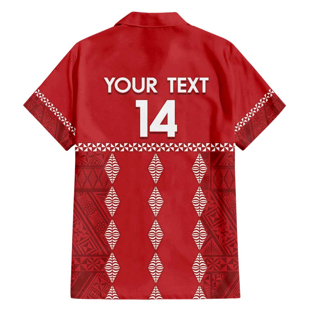 Custom Tonga Rugby 2024 Family Matching Long Sleeve Bodycon Dress and Hawaiian Shirt Go Champions Ikale Tahi Ngatu Pattern LT14 - Polynesian Pride