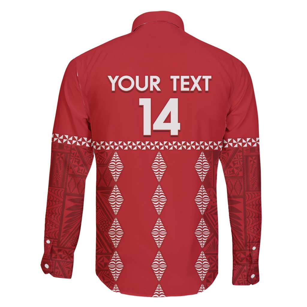Custom Tonga Rugby 2024 Family Matching Mermaid Dress and Hawaiian Shirt Go Champions Ikale Tahi Ngatu Pattern LT14 - Polynesian Pride