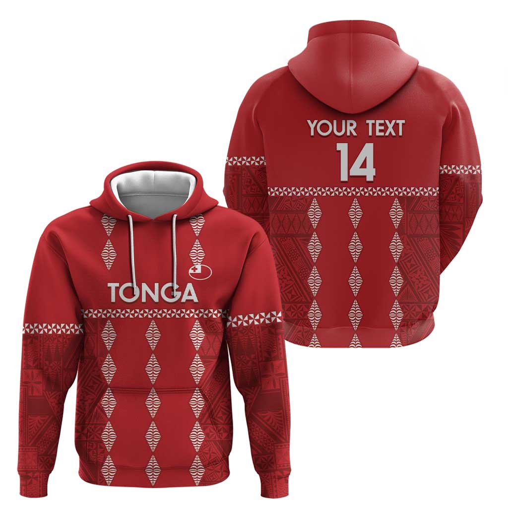Custom Tonga Rugby 2024 Hoodie Go Champions Ikale Tahi Ngatu Pattern