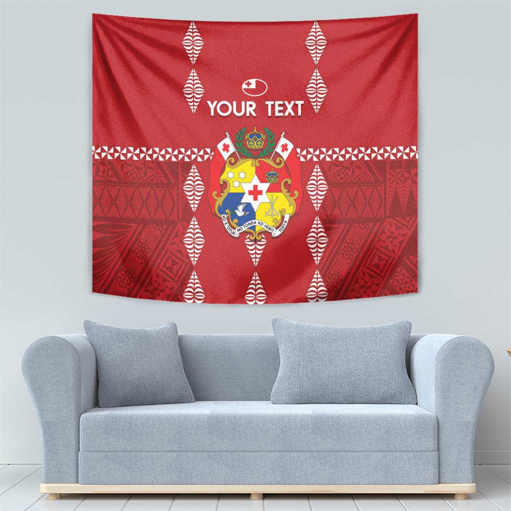 Custom Tonga Rugby 2024 Tapestry Go Champions Ikale Tahi Ngatu Pattern