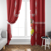 Custom Tonga Rugby 2024 Window Curtain Go Champions Ikale Tahi Ngatu Pattern