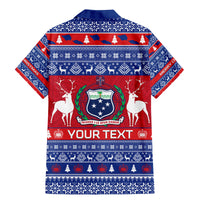 Personalised Samoa Christmas Family Matching Mermaid Dress and Hawaiian Shirt Samoan Coat Of Arms Manuia Le Kirisimas LT14 - Polynesian Pride