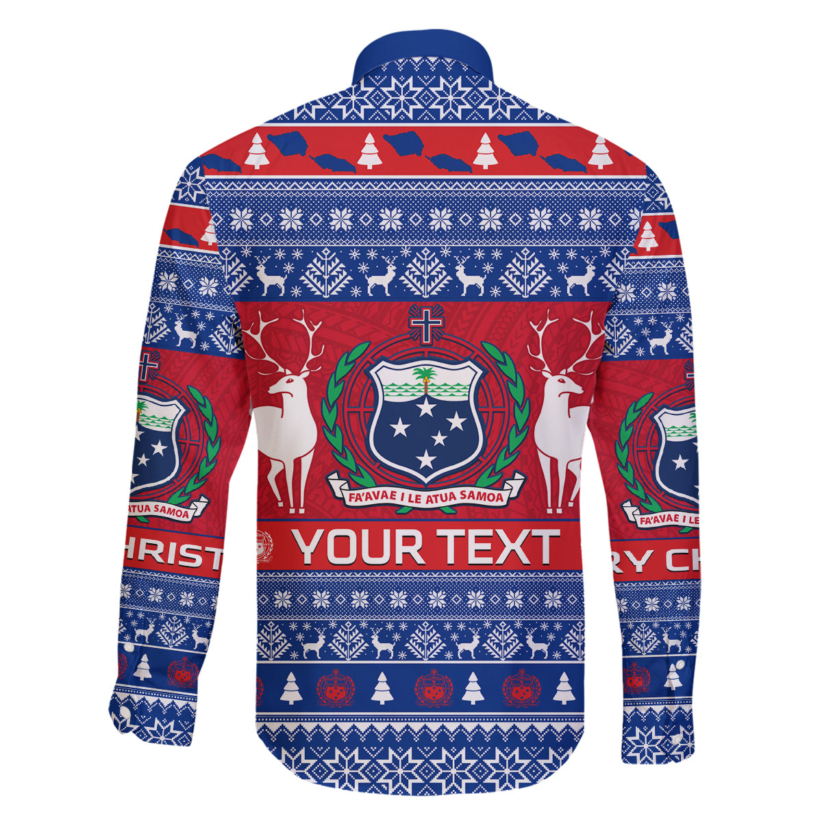 Personalised Samoa Christmas Family Matching Mermaid Dress and Hawaiian Shirt Samoan Coat Of Arms Manuia Le Kirisimas LT14 - Polynesian Pride