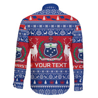 Personalised Samoa Christmas Family Matching Tank Maxi Dress and Hawaiian Shirt Samoan Coat Of Arms Manuia Le Kirisimas LT14 - Polynesian Pride