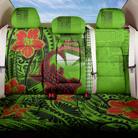 Personalised Hawaii Christmas Back Car Seat Cover Mele Kalikimaka Kakau Polynesian Shark Tattoo