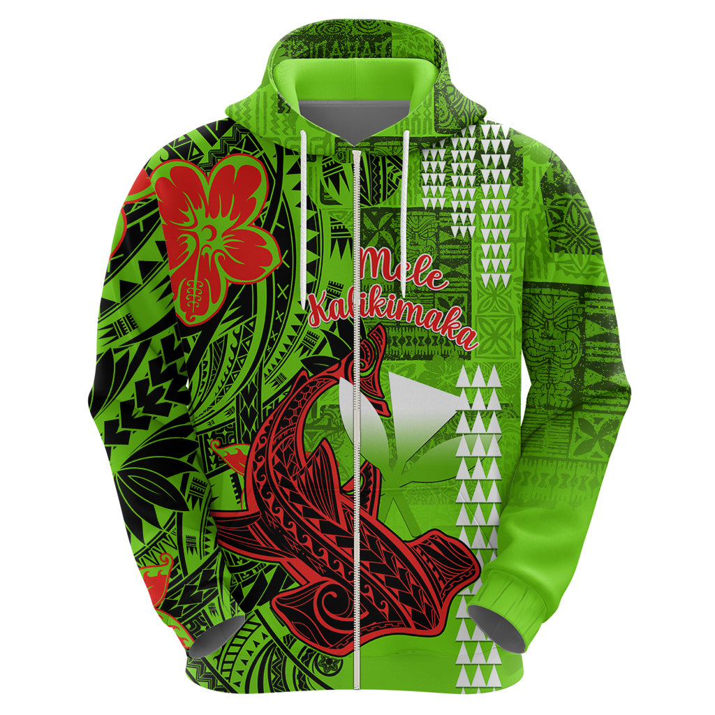 Personalised Hawaii Christmas Hoodie Mele Kalikimaka Kakau Polynesian Shark Tattoo LT14 - Polynesian Pride