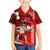 Personalised Hawaii Christmas Family Matching Short Sleeve Bodycon Dress and Hawaiian Shirt Mele Kalikimaka Surfing Santa Claus LT14 Son's Shirt Red - Polynesian Pride