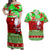 Personalised Hawaii Christmas Couples Matching Off Shoulder Maxi Dress and Hawaiian Shirt Mele Kalikimaka Hawaiian Santa Tropical Vibes LT14 Red - Polynesian Pride