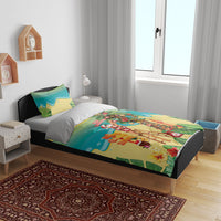 Hawaii Christmas Mele Kalikimaka Bedding Set Santa Decorating Xmas Palm Tree Tropical Vibes LT14 - Polynesian Pride