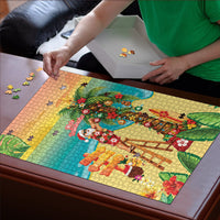 Hawaii Christmas Mele Kalikimaka Puzzle Santa Decorating Xmas Palm Tree Tropical Vibes LT14 - Polynesian Pride