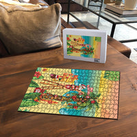 Hawaii Christmas Mele Kalikimaka Puzzle Santa Decorating Xmas Palm Tree Tropical Vibes LT14 - Polynesian Pride