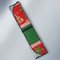 Hawaii Christmas Mele Kalikimaka Auto Sun Shade Aloha Turtle Santa With Ukulele LT14 - Polynesian Pride