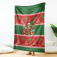 Hawaii Christmas Mele Kalikimaka Blanket Aloha Turtle Santa With Ukulele LT14 - Polynesian Pride