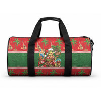 Hawaii Christmas Mele Kalikimaka Duffle Bag Aloha Turtle Santa With Ukulele LT14 One size Red - Polynesian Pride