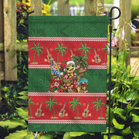 Hawaii Christmas Mele Kalikimaka Garden Flag Aloha Turtle Santa With Ukulele LT14 Garden Flag Red - Polynesian Pride