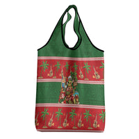 Hawaii Christmas Mele Kalikimaka Grocery Bag Aloha Turtle Santa With Ukulele LT14 - Polynesian Pride