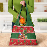 Hawaii Christmas Mele Kalikimaka Grocery Bag Aloha Turtle Santa With Ukulele LT14 - Polynesian Pride
