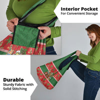Hawaii Christmas Mele Kalikimaka Grocery Bag Aloha Turtle Santa With Ukulele LT14 - Polynesian Pride