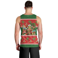 Hawaii Christmas Mele Kalikimaka Men Tank Top Aloha Turtle Santa With Ukulele LT14 - Polynesian Pride