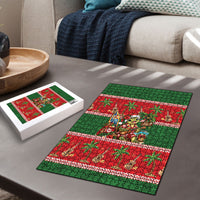 Hawaii Christmas Mele Kalikimaka Puzzle Aloha Turtle Santa With Ukulele LT14 - Polynesian Pride
