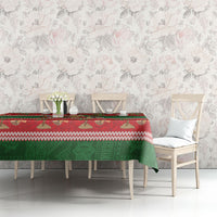 Hawaii Christmas Mele Kalikimaka Tablecloth Aloha Turtle Santa With Ukulele LT14 - Polynesian Pride