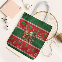 Hawaii Christmas Mele Kalikimaka Tote Bag Aloha Turtle Santa With Ukulele LT14 White Strap One Size Red - Polynesian Pride