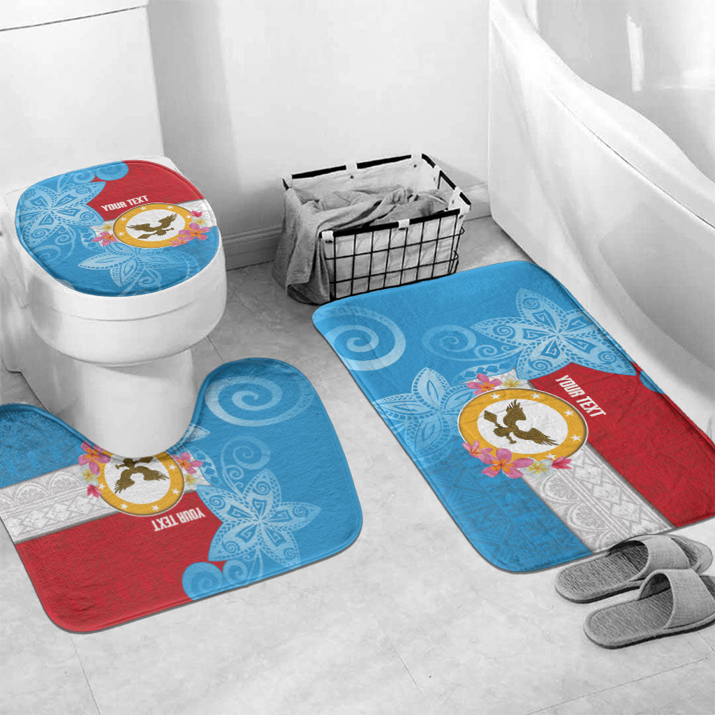 Personalised Malaita Province Day Bathroom Set Solomon Islands Maramapaina Flag Color LT14 Mat Set Only (3 pcs) One Size Blue - Polynesian Pride