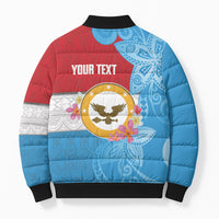 Personalised Malaita Province Day Bomber Puffer Jacket Solomon Islands Maramapaina Flag Color LT14 - Polynesian Pride