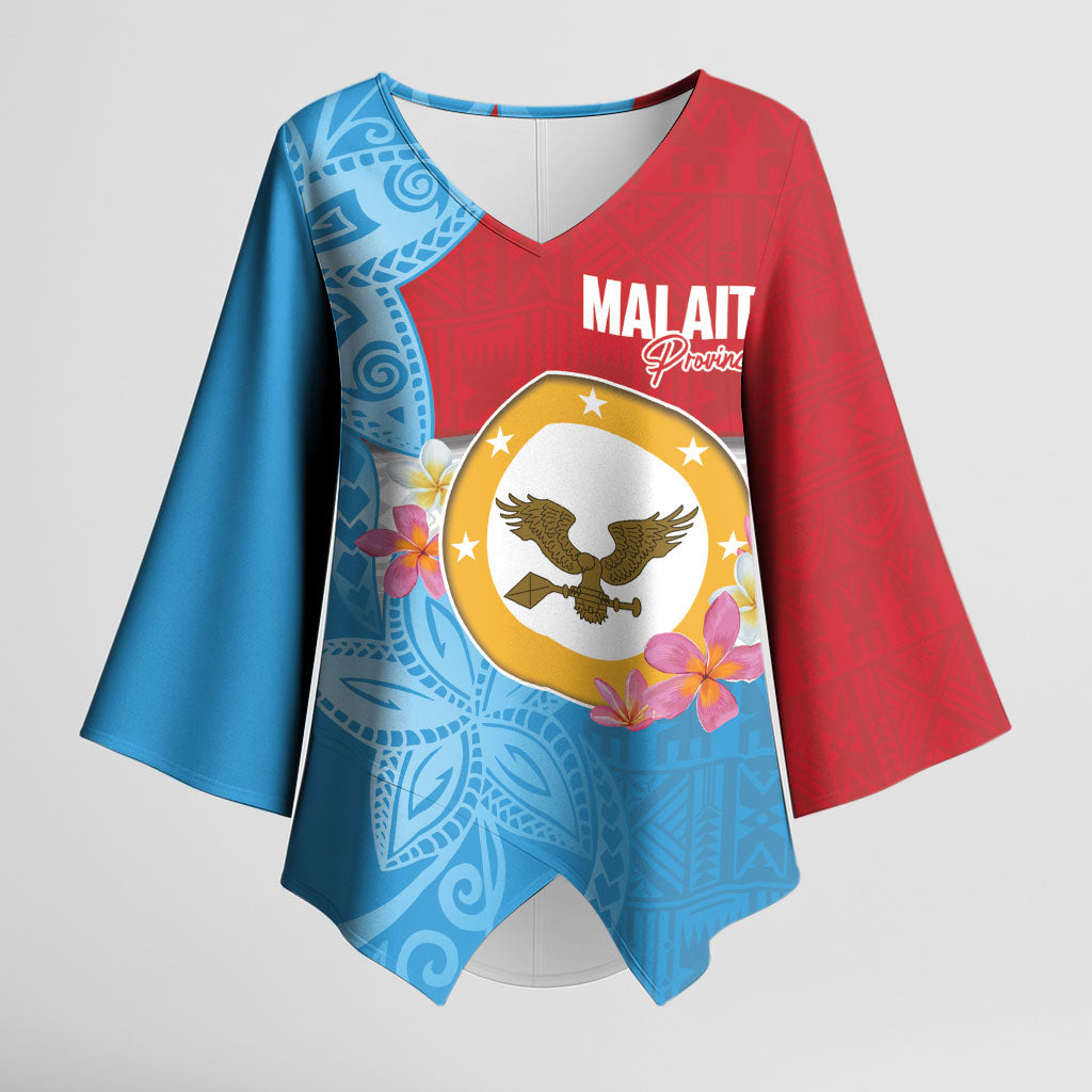 Personalised Malaita Province Day Kimono Sleeve Blouse Solomon Islands Maramapaina Flag Color LT14 Female Blue - Polynesian Pride