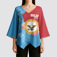Personalised Malaita Province Day Kimono Sleeve Blouse Solomon Islands Maramapaina Flag Color LT14 - Polynesian Pride