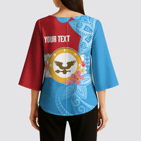 Personalised Malaita Province Day Kimono Sleeve Blouse Solomon Islands Maramapaina Flag Color LT14 - Polynesian Pride