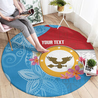 Personalised Malaita Province Day Round Carpet Solomon Islands Maramapaina Flag Color LT14 - Polynesian Pride
