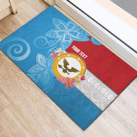 Personalised Malaita Province Day Rubber Doormat Solomon Islands Maramapaina Flag Color LT14 - Polynesian Pride
