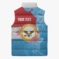 Personalised Malaita Province Day Sleeveless Puffer Jacket Solomon Islands Maramapaina Flag Color LT14 - Polynesian Pride