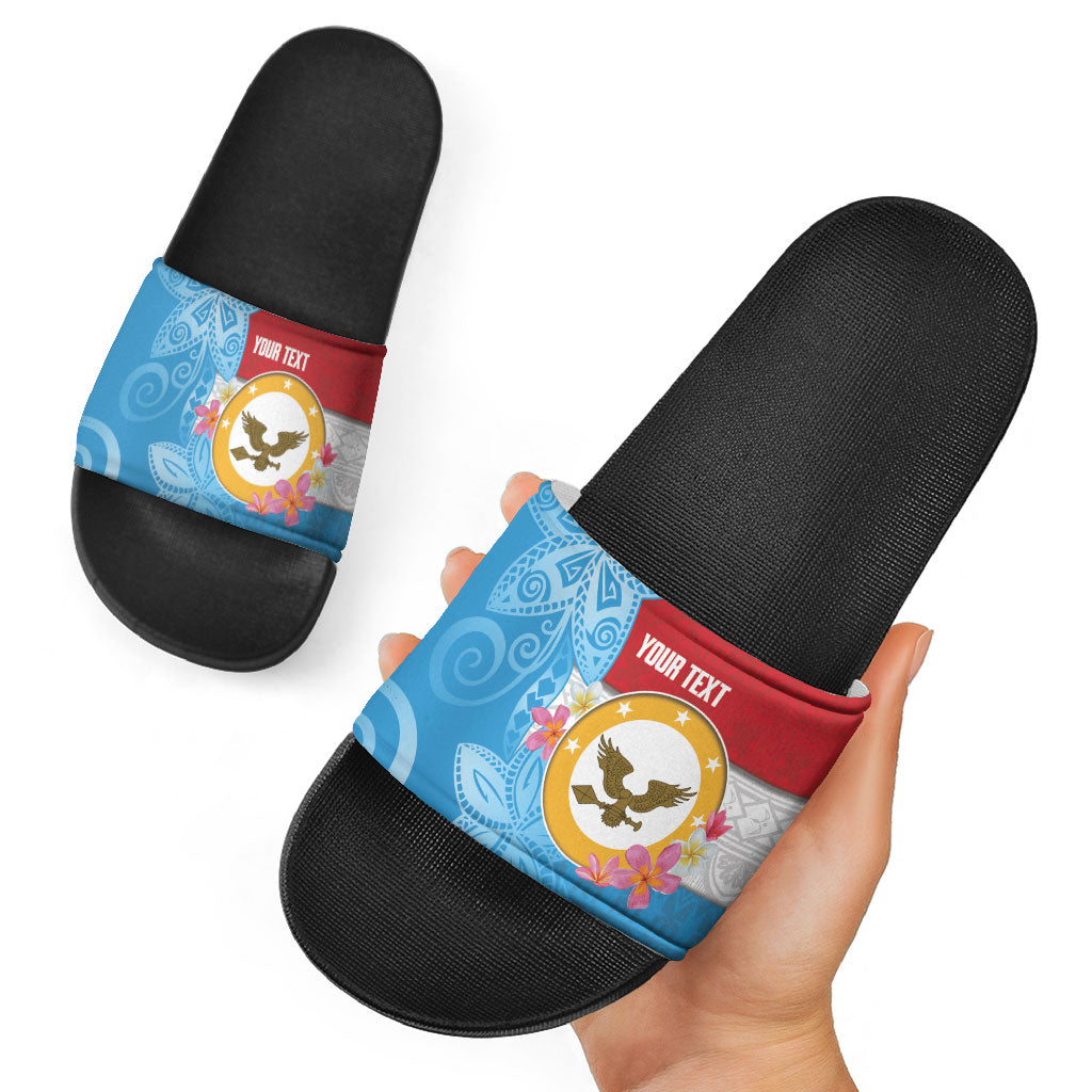 Personalised Malaita Province Day Slide Sandals Solomon Islands Maramapaina Flag Color LT14 - Polynesian Pride
