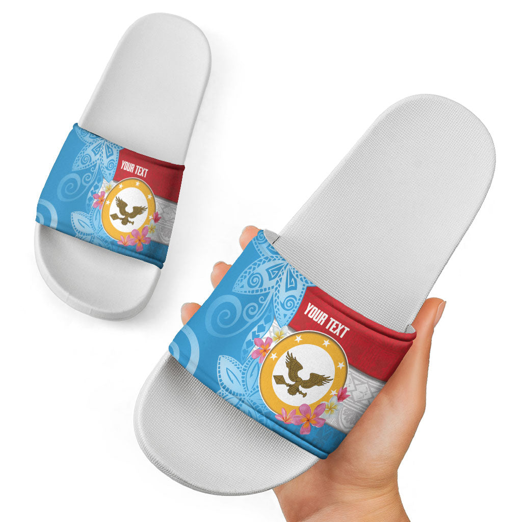 Personalised Malaita Province Day Slide Sandals Solomon Islands Maramapaina Flag Color LT14 - Polynesian Pride