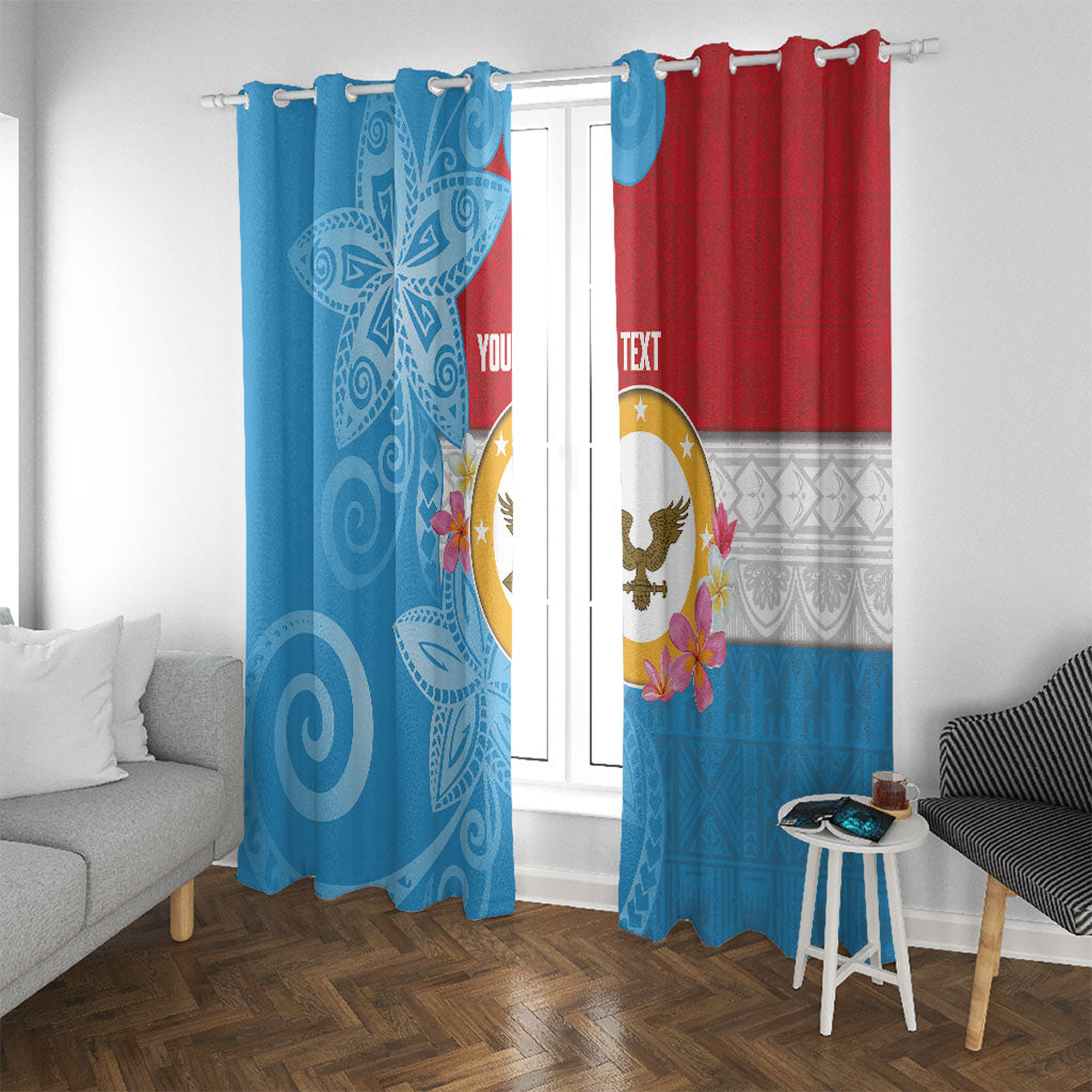 Personalised Malaita Province Day Window Curtain Solomon Islands Maramapaina Flag Color LT14 With Grommets Blue - Polynesian Pride