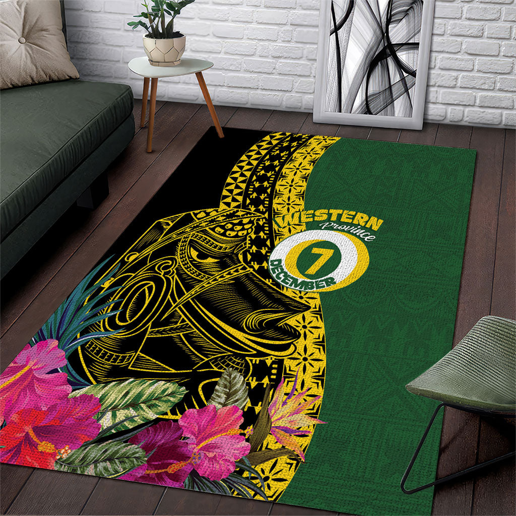 Western Province Day Area Rug Wes Provins Nguzunguzu Symbol LT14 Green - Polynesian Pride