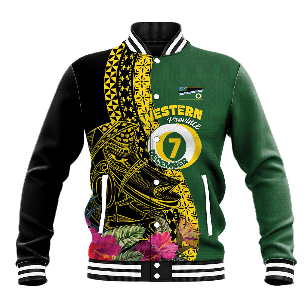 Personalised Western Province Day Baseball Jacket Wes Provins Nguzunguzu Symbol LT14 Unisex Green - Polynesian Pride