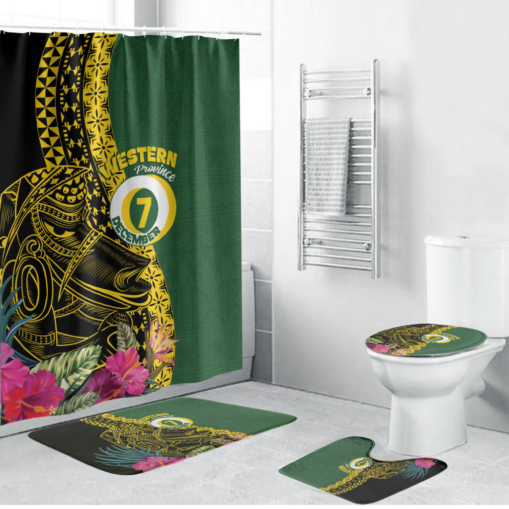 Western Province Day Bathroom Set Wes Provins Nguzunguzu Symbol LT14 Bathroom Set (4 pcs) Green - Polynesian Pride