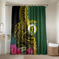 Western Province Day Bathroom Set Wes Provins Nguzunguzu Symbol LT14 Shower Curtain Only Green - Polynesian Pride